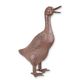 A CAST IRON FIGURINE OF A DUCK