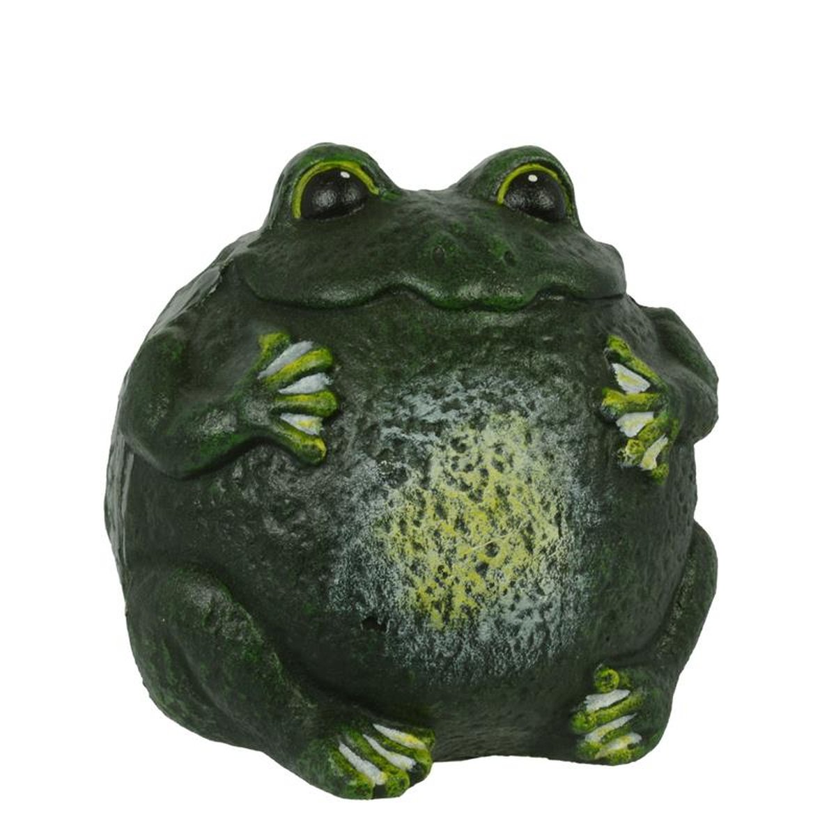 A CAST IRON FIGURINE OF A FROG