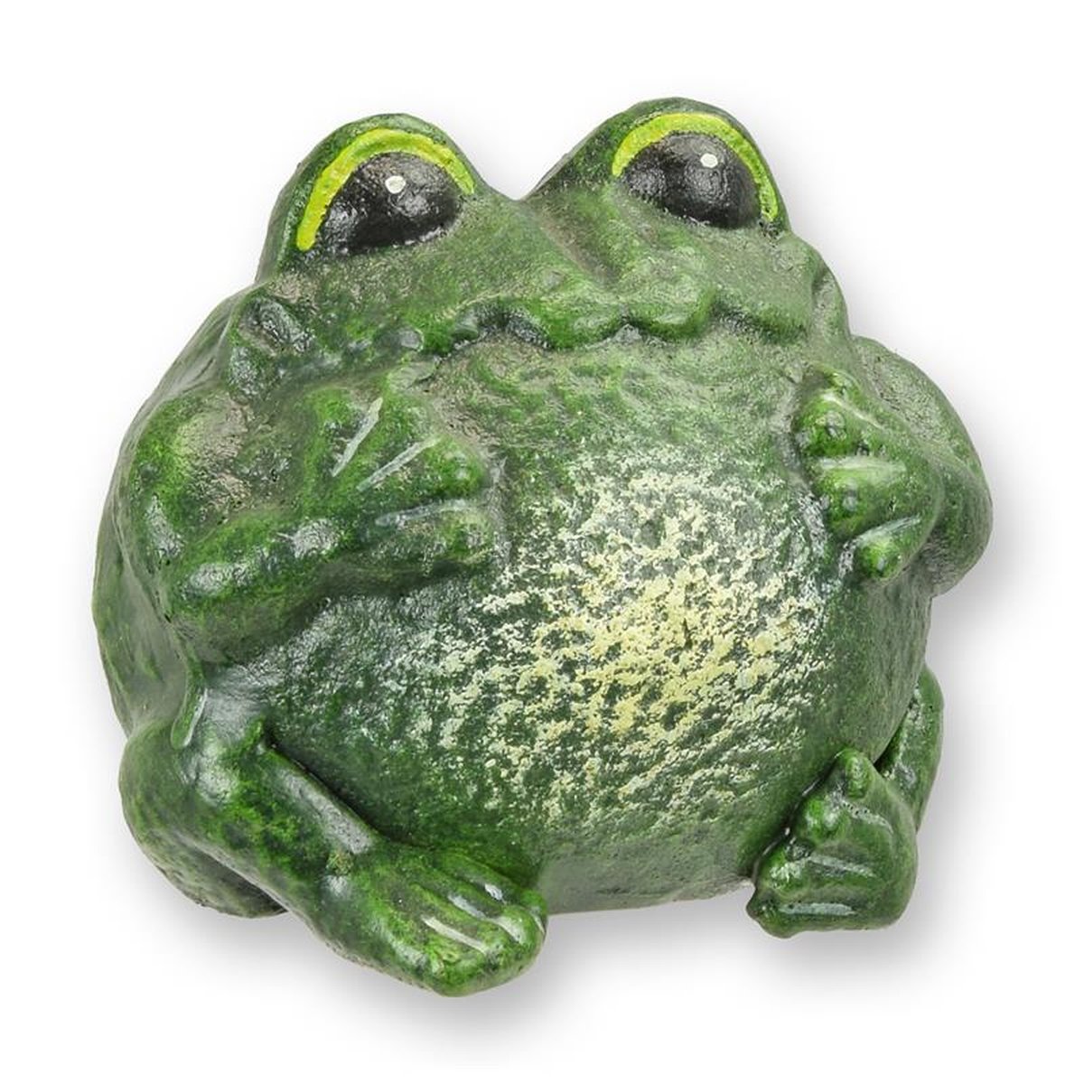 A CAST IRON FIGURINE OF A FROG - SMALL