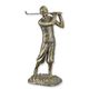 A CAST IRON FIGURINE OF A GOLFER
