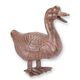 A CAST IRON FIGURINE OF A GOOSE