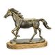 A CAST IRON FIGURINE OF A HORSE