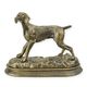 A CAST IRON FIGURINE OF A HOUND