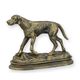 A CAST IRON FIGURINE OF A HOUND
