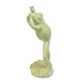 A CAST IRON FIGURINE OF A LEAPING FROG