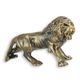 A CAST IRON FIGURINE OF A LION