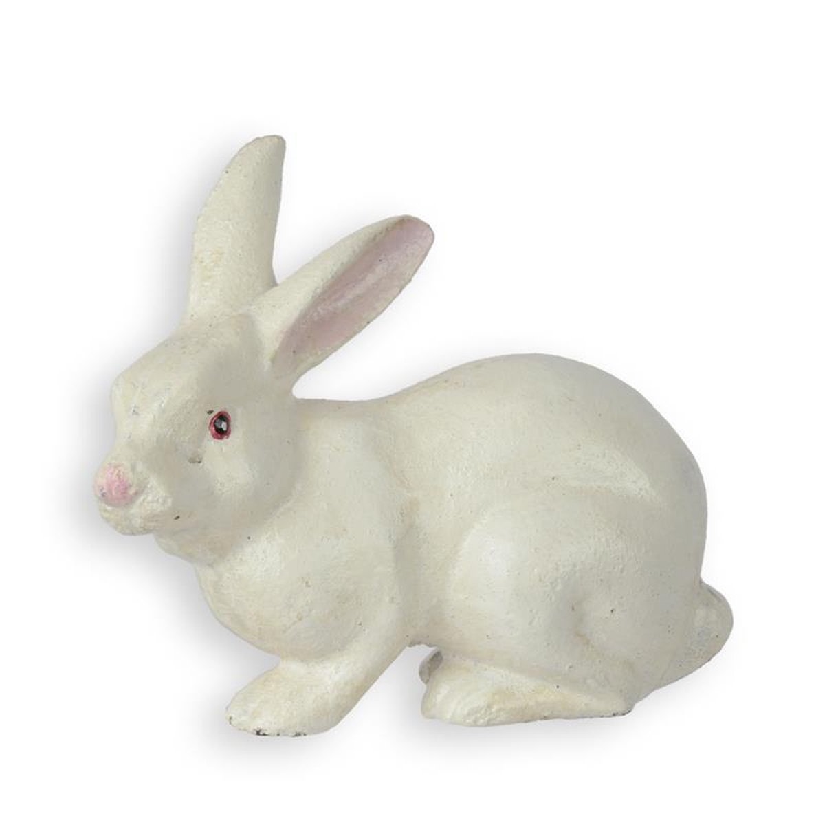 A CAST IRON FIGURINE OF A RABBIT