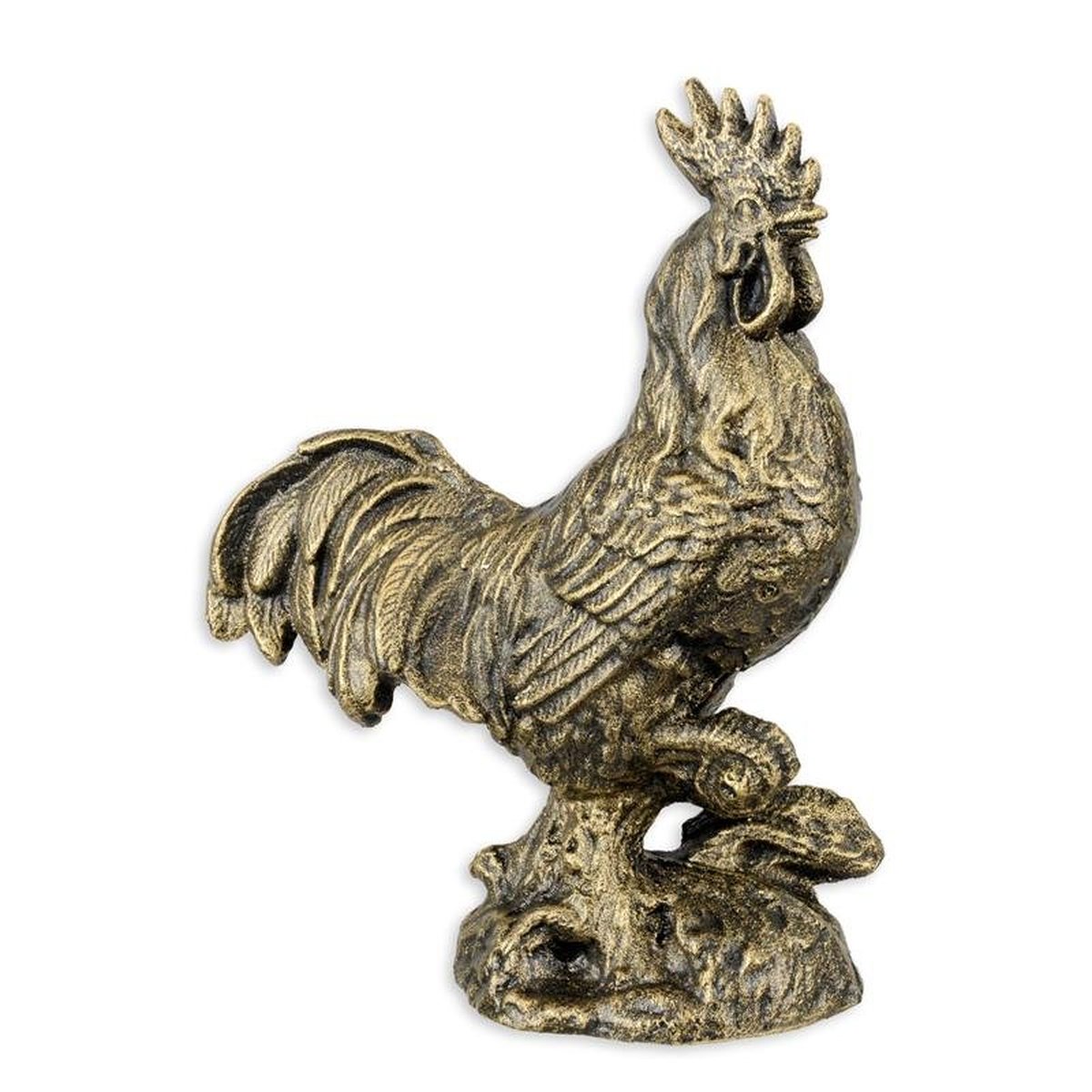 A Cast Iron Figurine of a Rooster