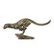 A CAST IRON FIGURINE OF A RUNNING COUGAR
