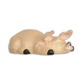 A CAST IRON FIGURINE OF A SLEEPING PIG