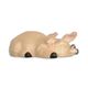 A CAST IRON FIGURINE OF A SLEEPING PIG