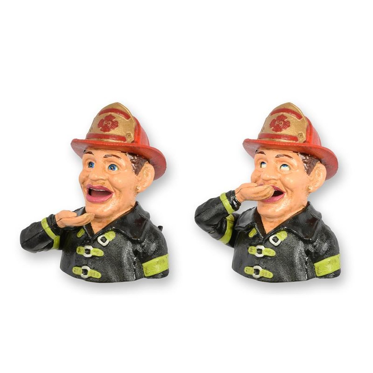 A CAST IRON FIREMAN MECHANICAL BANK