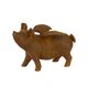 A CAST IRON FLYING PIG BANK, RUSTY