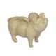 A CAST IRON FLYING PIG BANK, WHITE