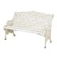 A CAST IRON GARDEN BENCH