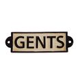 A CAST IRON GENTS" PLAQUE"