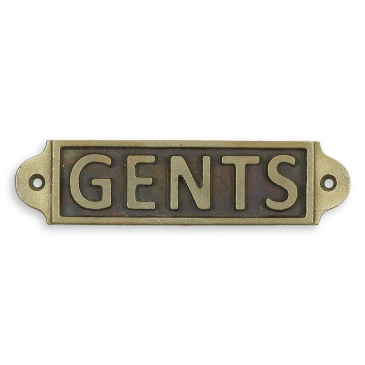 A CAST IRON GENTS" PLAQUE"