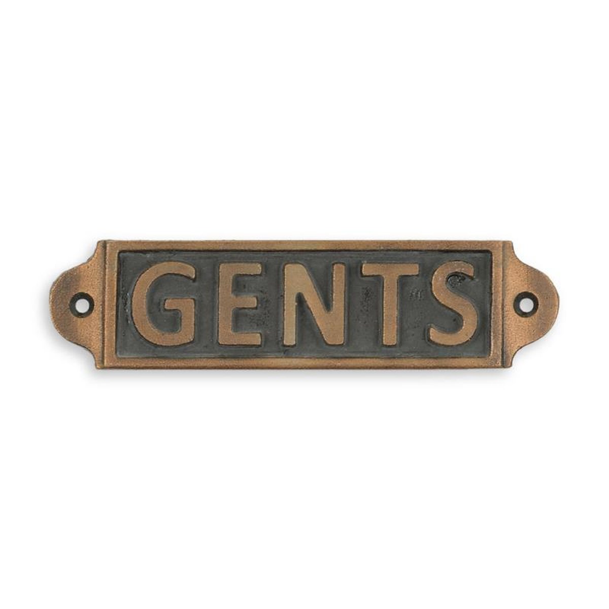 A CAST IRON GENTS" PLAQUE"
