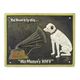 A CAST IRON HIS MASTER'S HMV" PLAQUE"