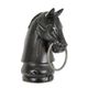 A CAST IRON HITCHING POST HORSE HEAD - BLACK