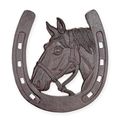 A CAST IRON HORSESHOE WALL DECO