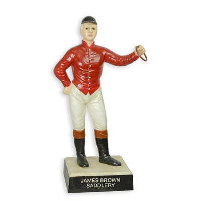 A CAST IRON JAMES BROWN SADDLERY" HITCHING POST"