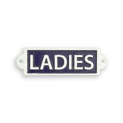 A CAST IRON LADIES" PLAQUE"