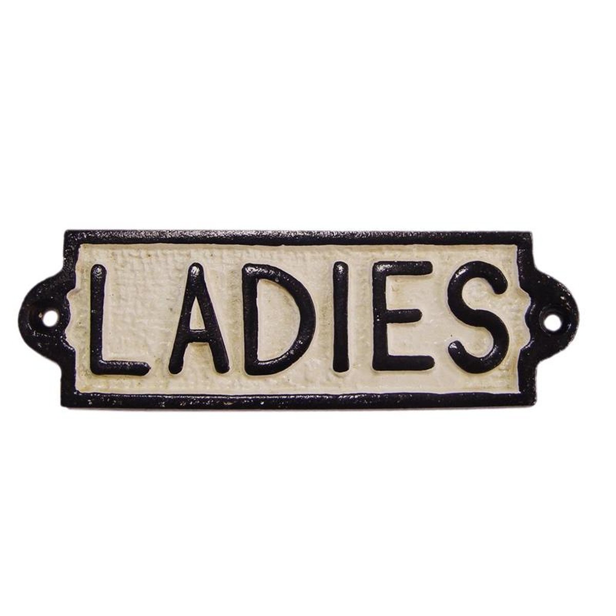 A CAST IRON LADIES" PLAQUE"