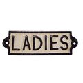 A CAST IRON LADIES" PLAQUE"