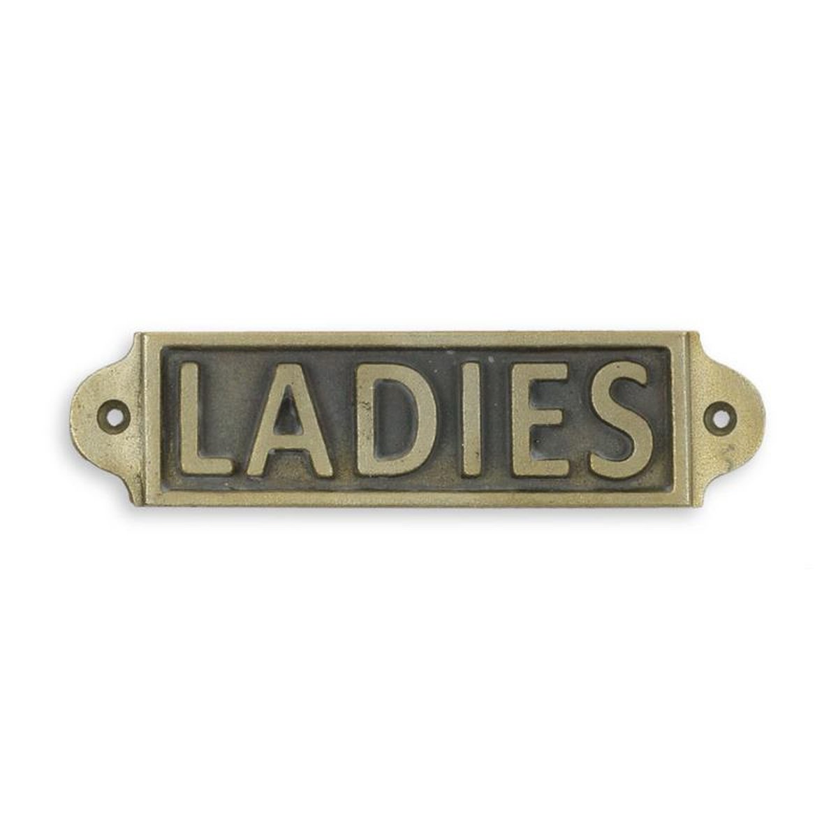 A CAST IRON LADIES" PLAQUE"