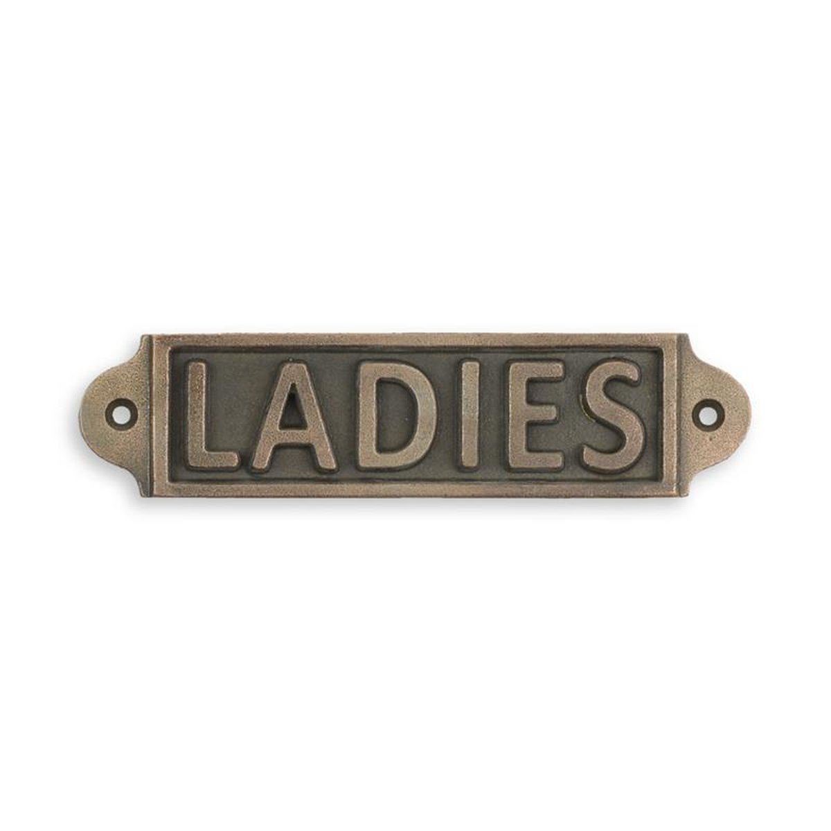 A CAST IRON LADIES" PLAQUE"