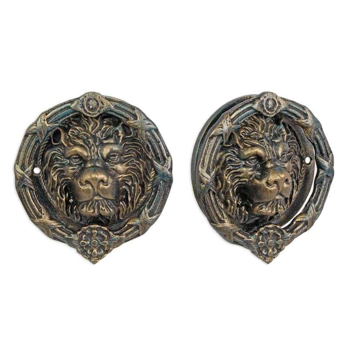 A Cast Iron Lion Head Door Knocker