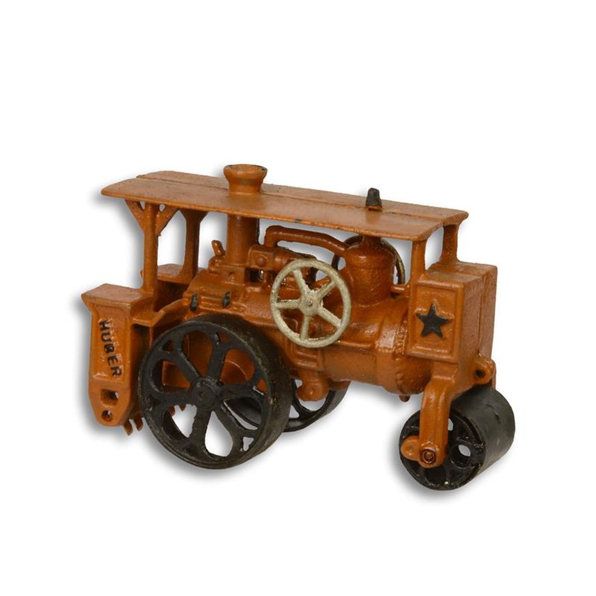 A CAST IRON MODEL OF A ROLLER