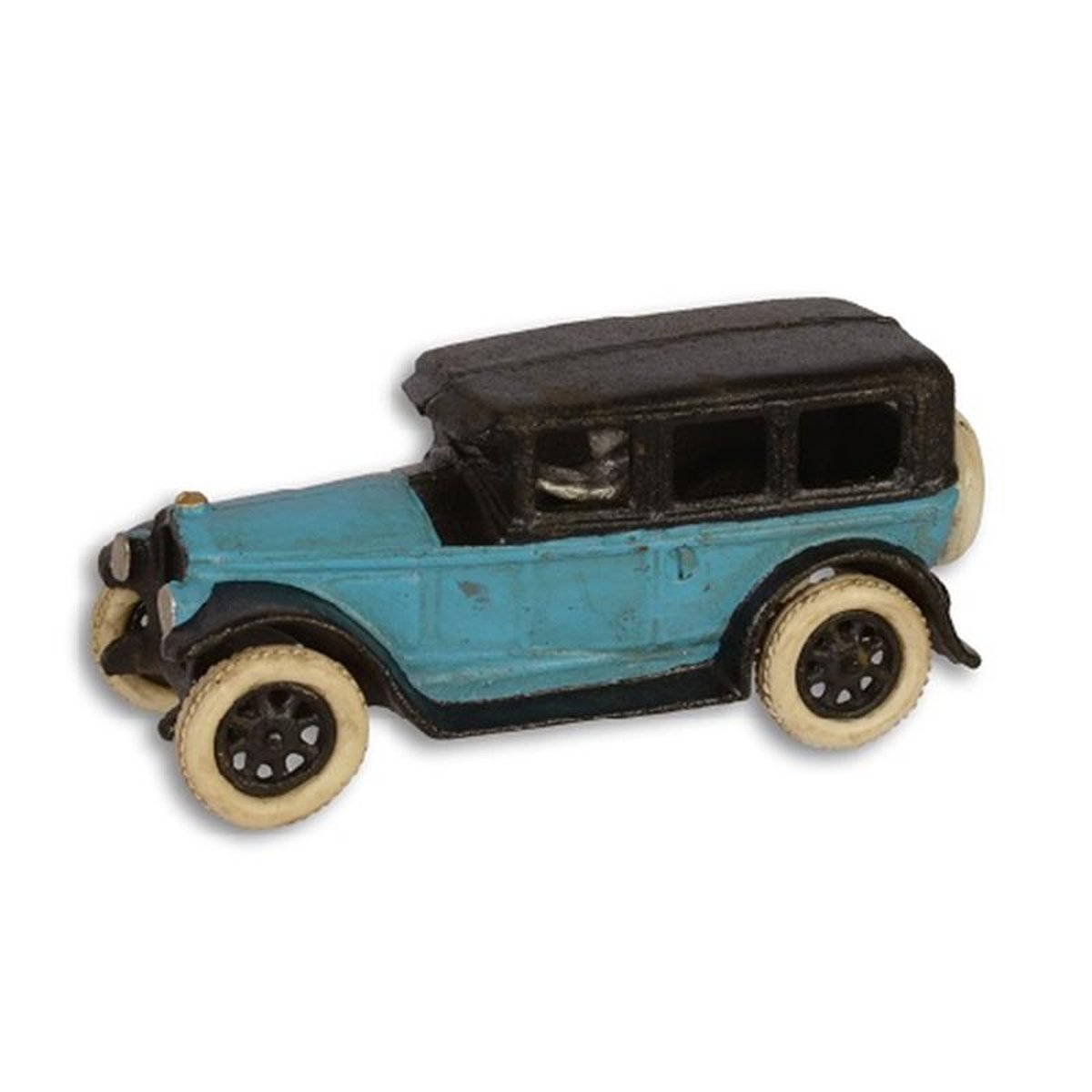 A CAST IRON MODEL OF AN OLDTIMER