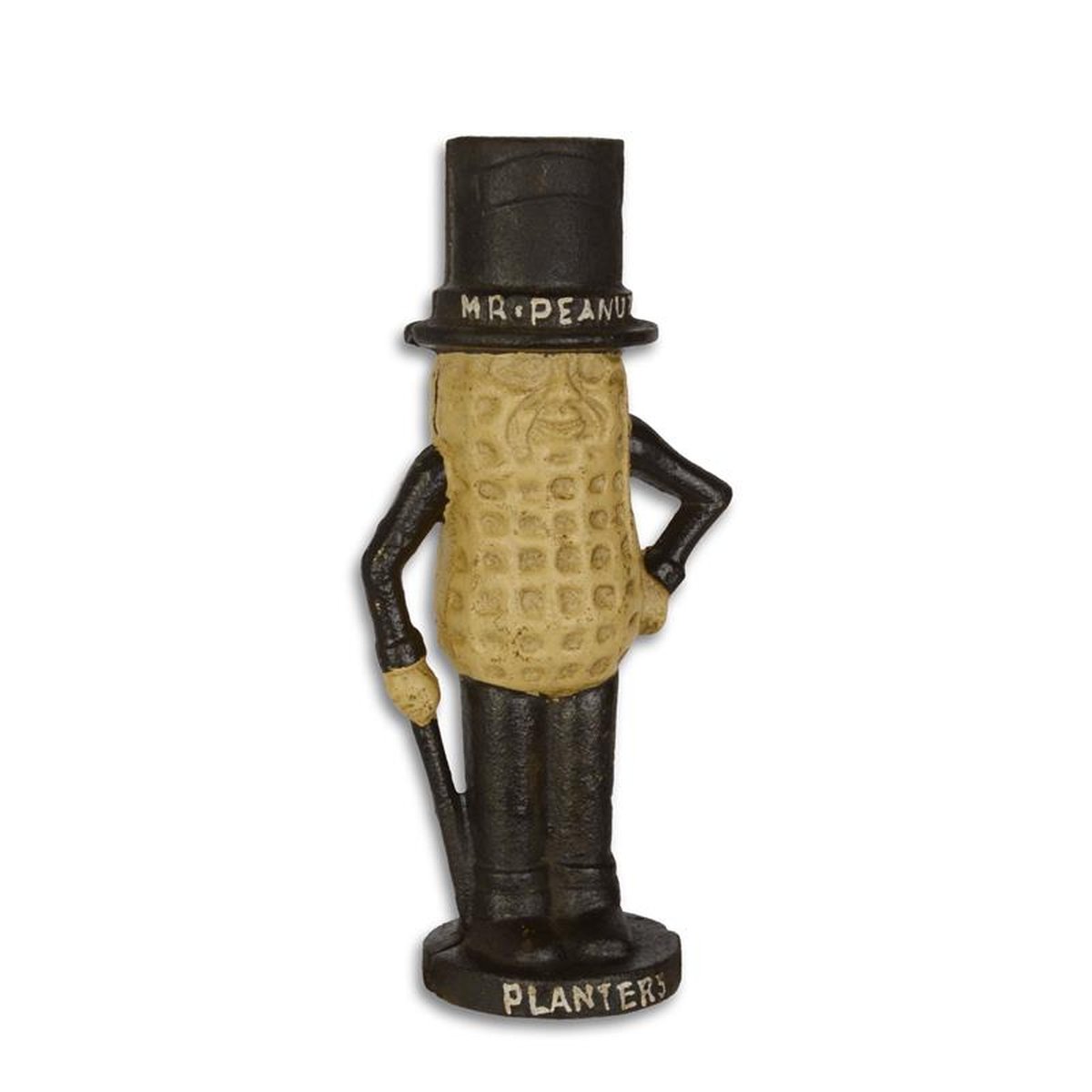 A CAST IRON MR. PEANUT MONEY BANK