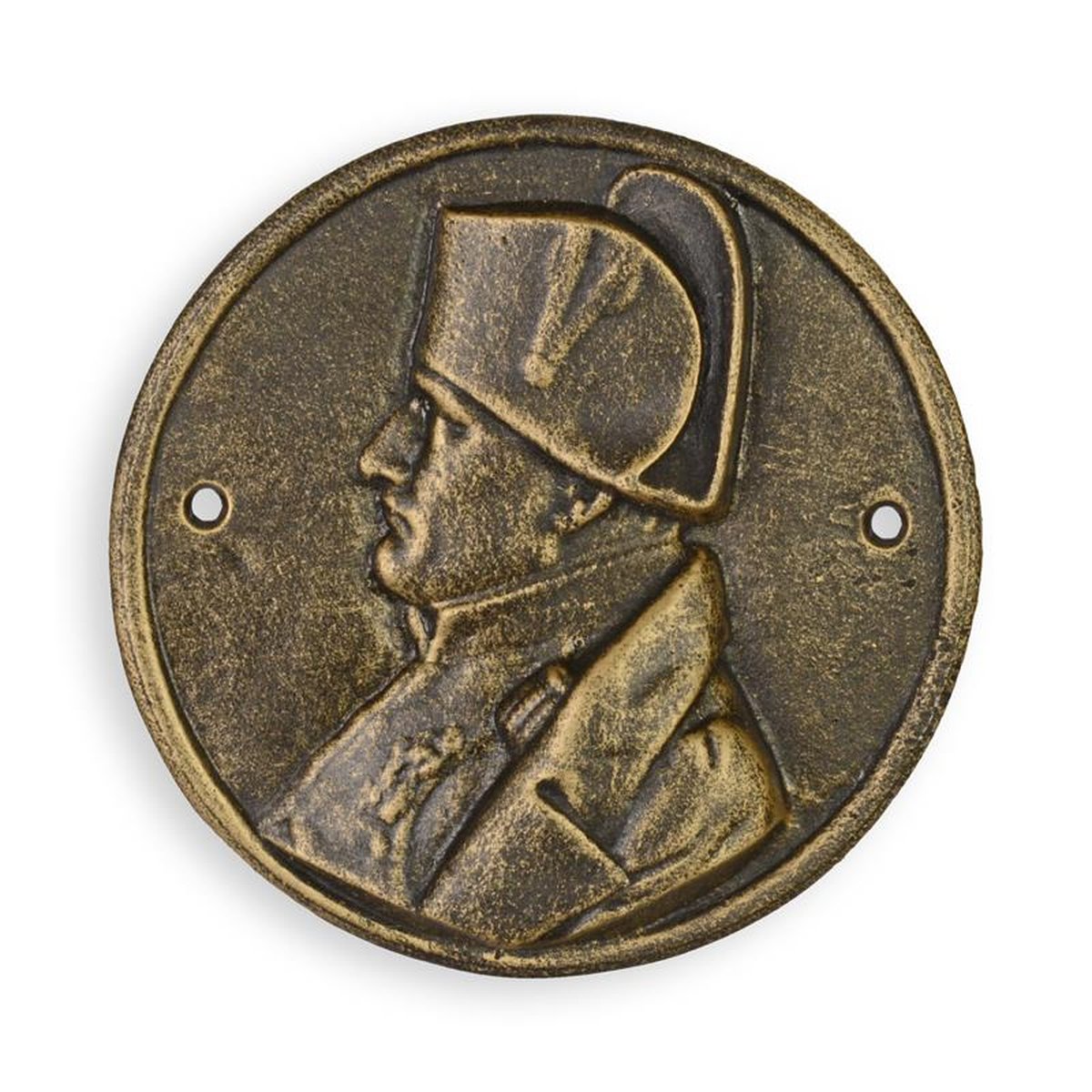 A CAST IRON NAPOLEON PLAQUE