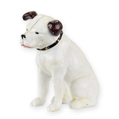A CAST IRON NIPPER DOG BANK