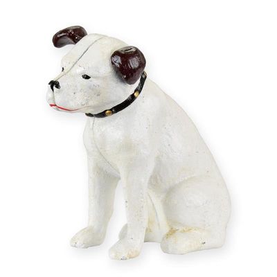 A CAST IRON NIPPER DOG BANK