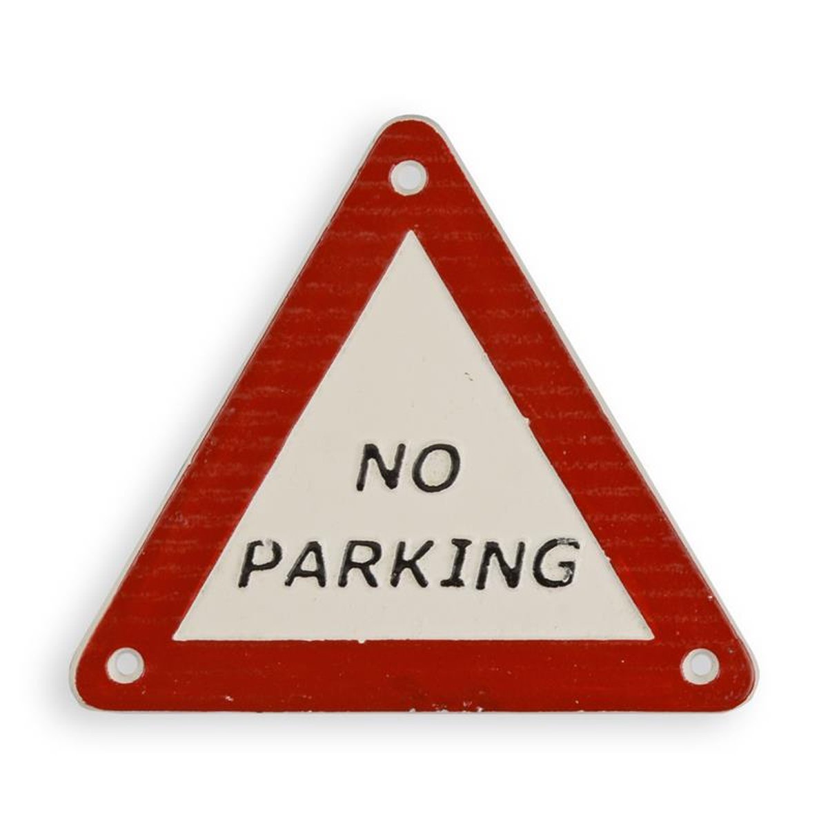 A CAST IRON NO PARKING" SIGN"