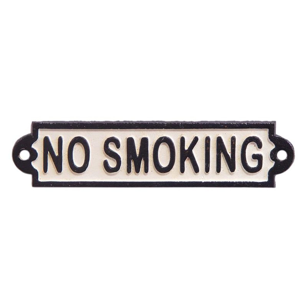 A CAST IRON NO SMOKING" PLAQUE"