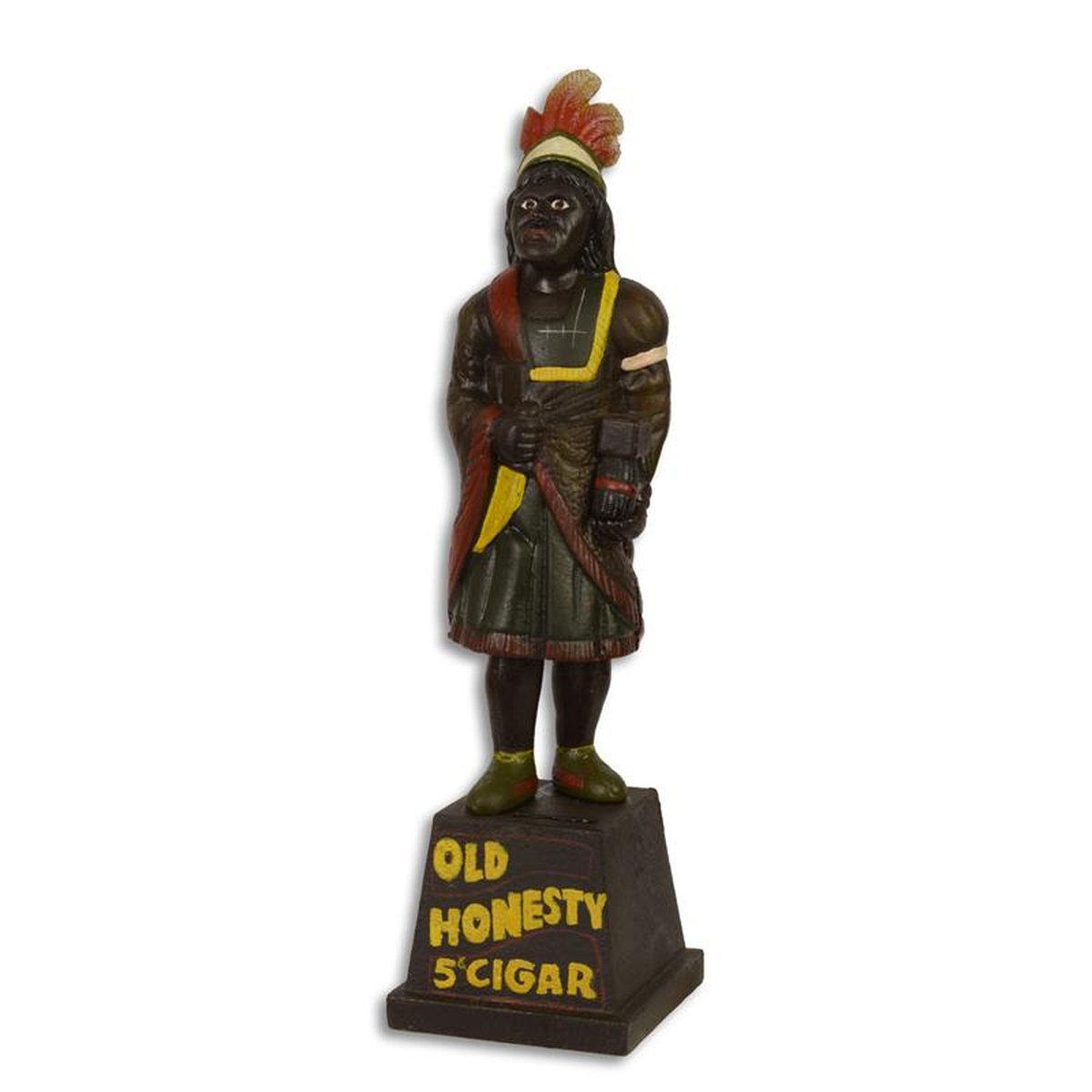 A CAST IRON OLD HONESTY INDIAN BANK