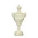 A CAST IRON ORNAMENTAL GARDEN URN ON STAND