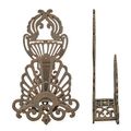 A CAST IRON ORNAMENTAL HOSE HOLDER