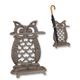 A CAST IRON OWL UMBRELLA STAND