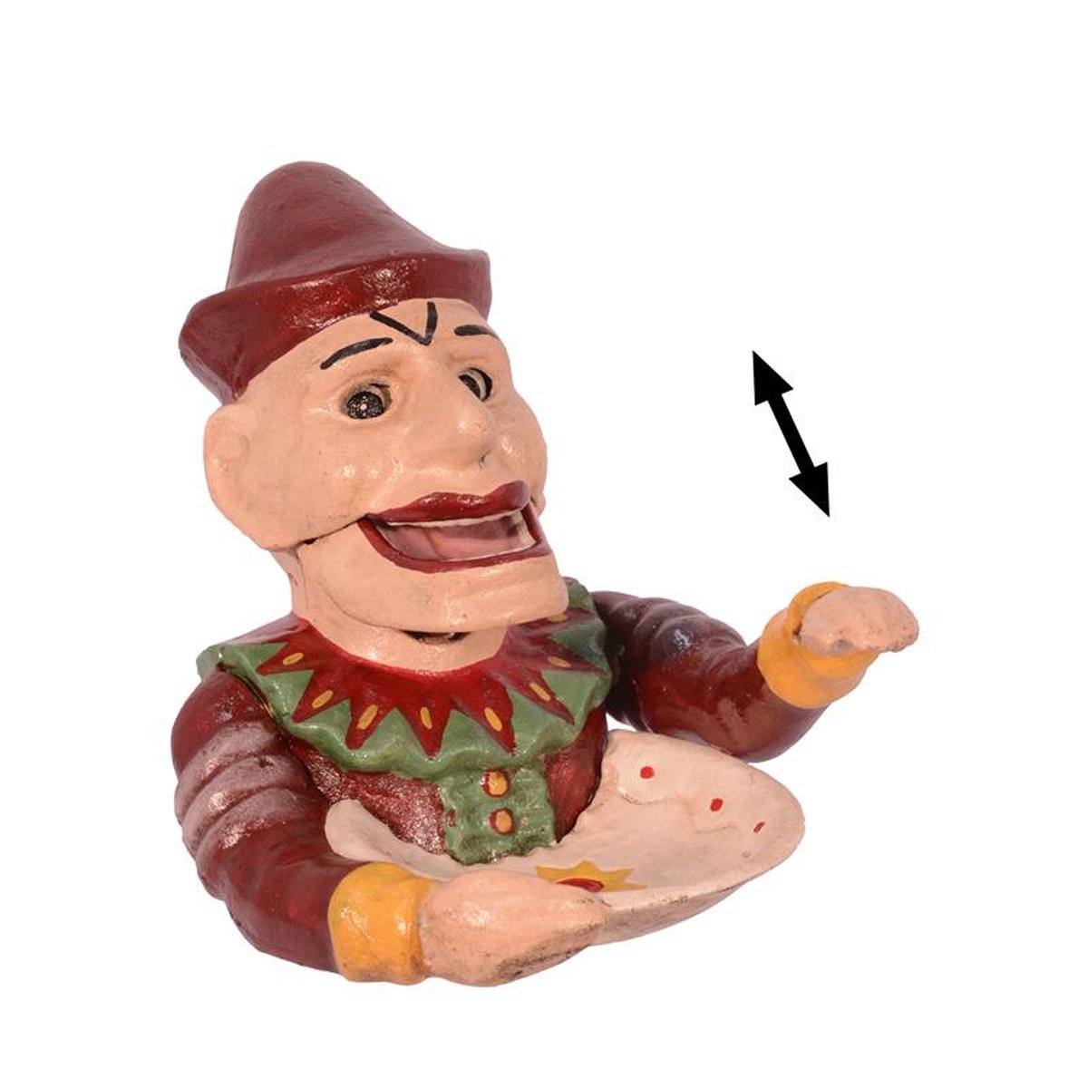 A CAST IRON PIERROT NUT CRACKER