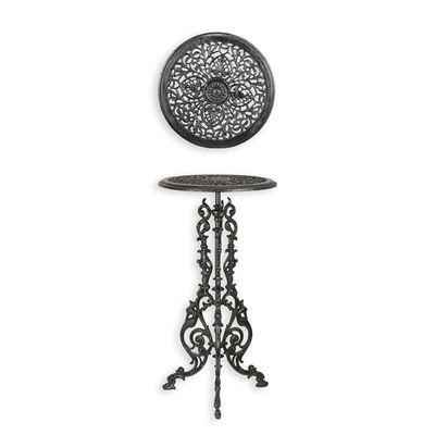 A CAST IRON PLANT TABLE - BLACK