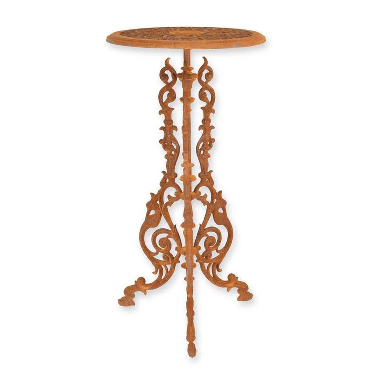 A CAST IRON PLANT TABLE - RUSTY