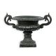 A CAST IRON PLANTER, BLACK