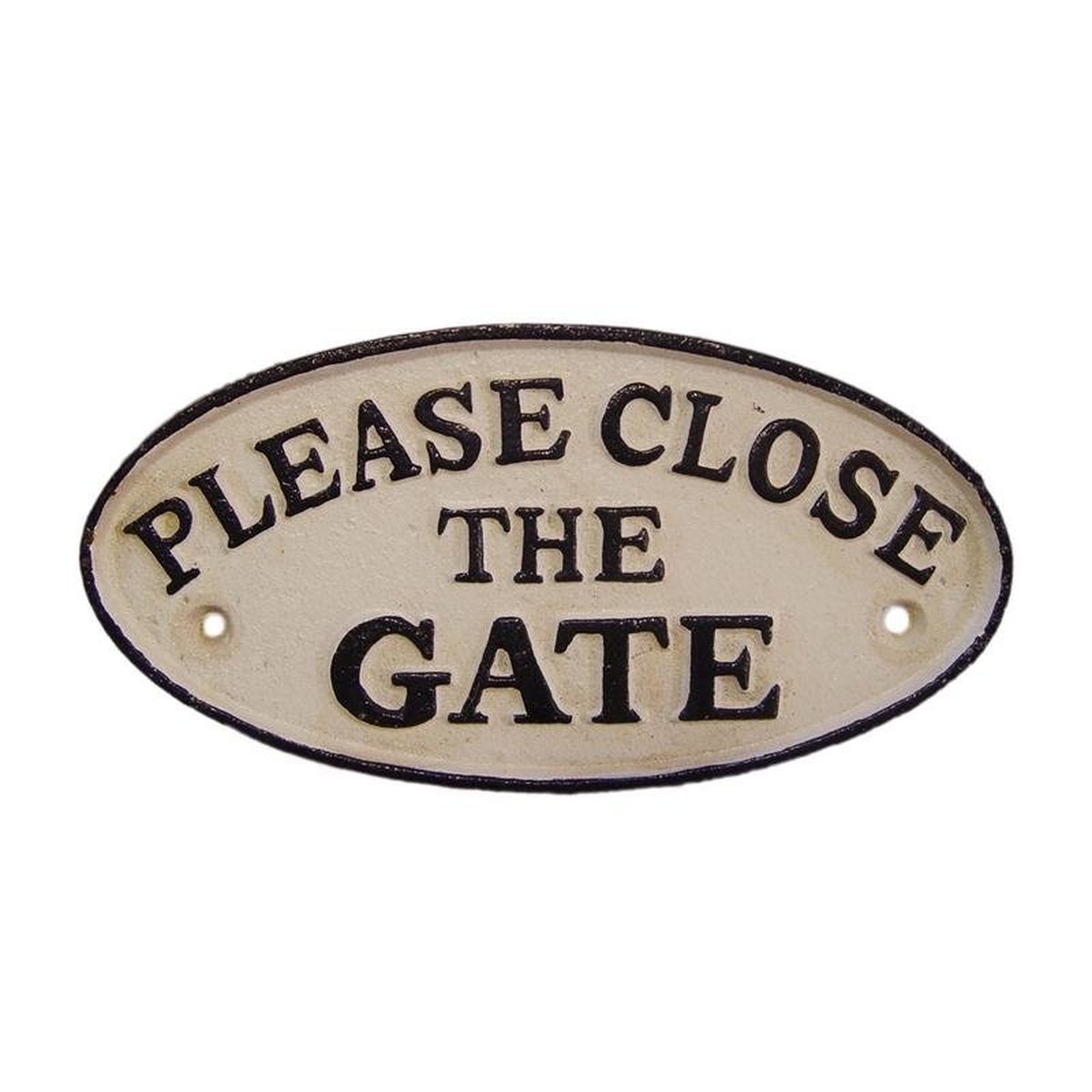 A Cast Iron Please Close the Gate" Plaque"
