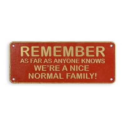 A CAST IRON REMEMBER..." PLAQUE"